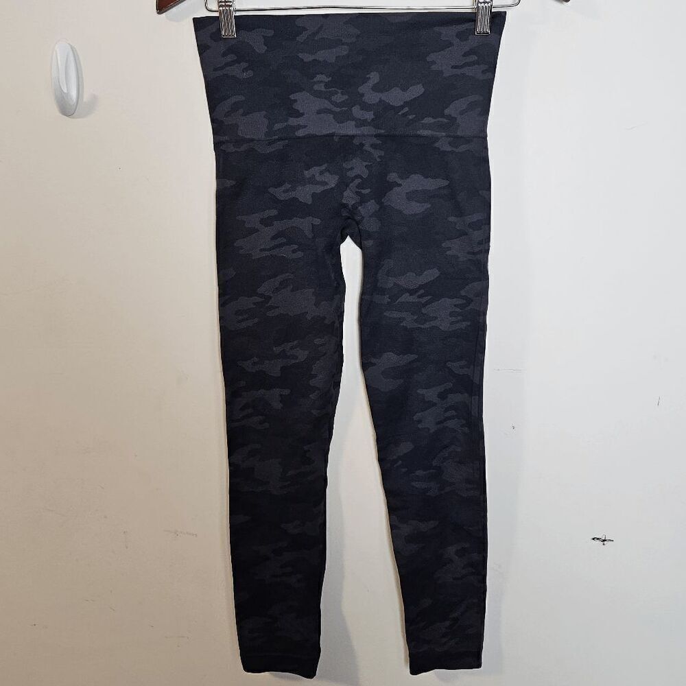 Spanx High Waist Camo Leggings Women's Black SizeāMedium